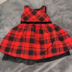 Cat & Jack Red and Black Plaid Dress